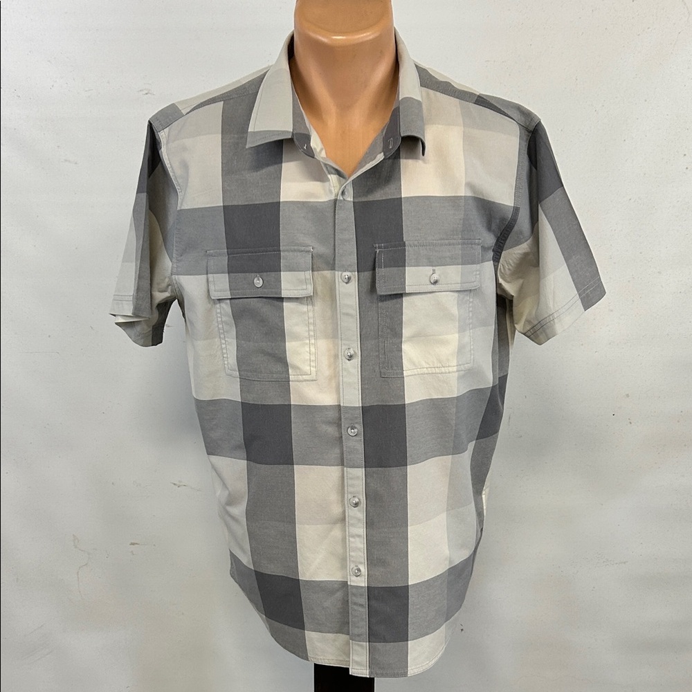 Prana short sleeve button down shirt.  L